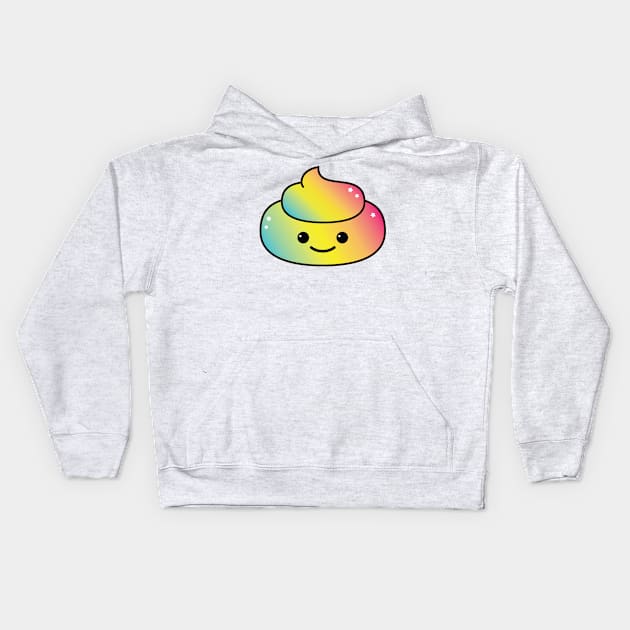 Cute Poop Smiley Kids Hoodie by designgoodstore_2